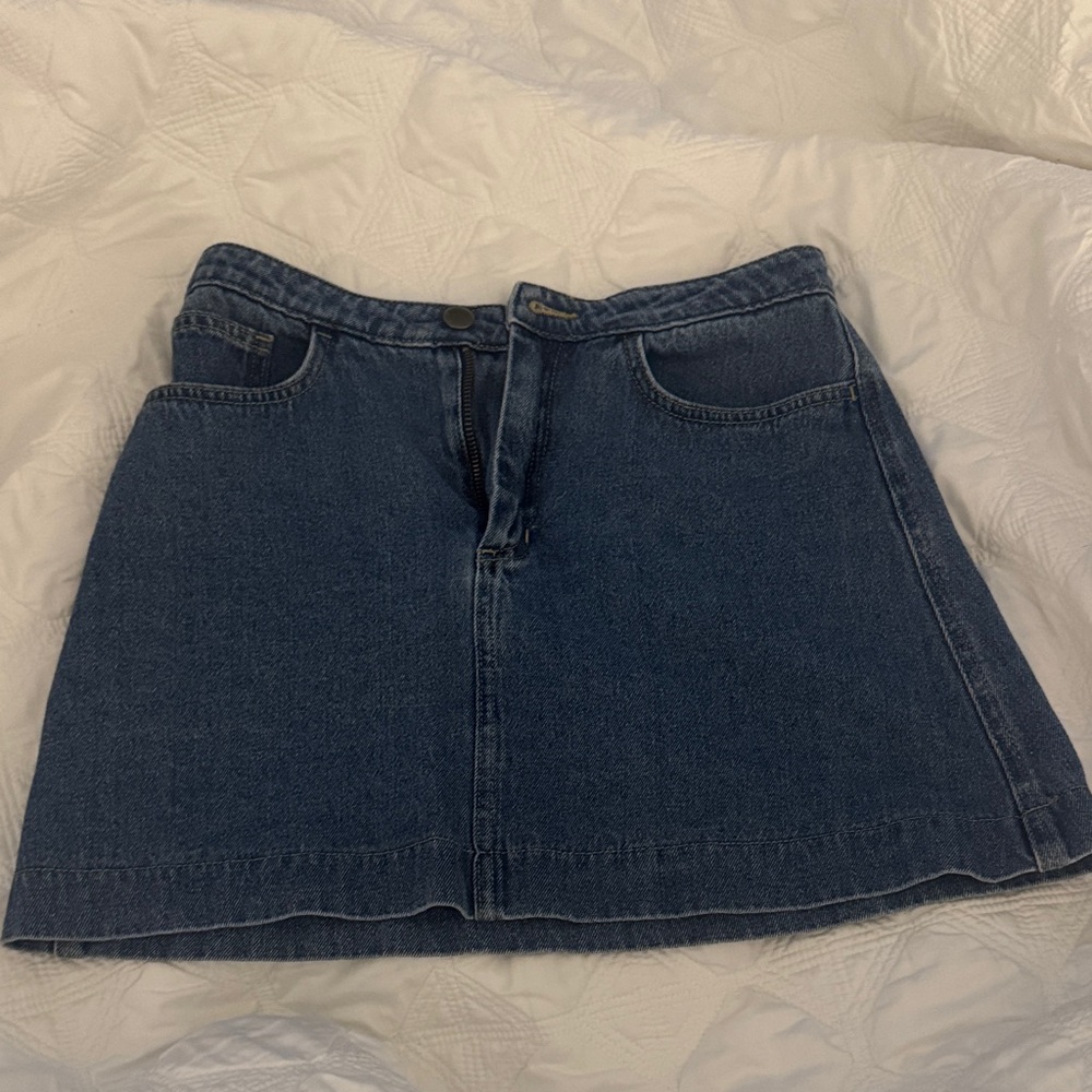 American Apparel Blue A-Line Denim Skirt